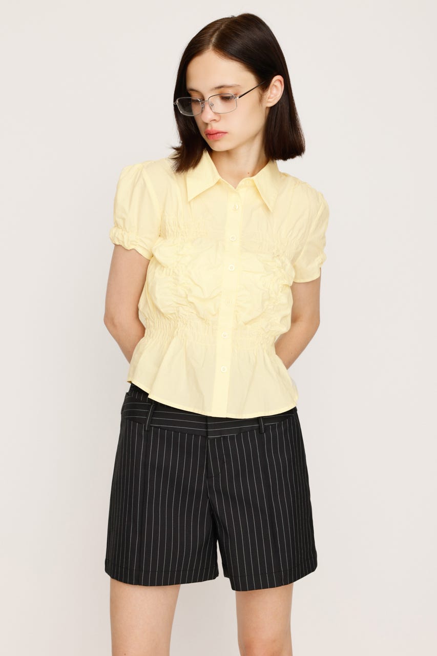 SLY | RANDOM SHIRRING S／SLEEVE トップス (シャツ・ブラウス