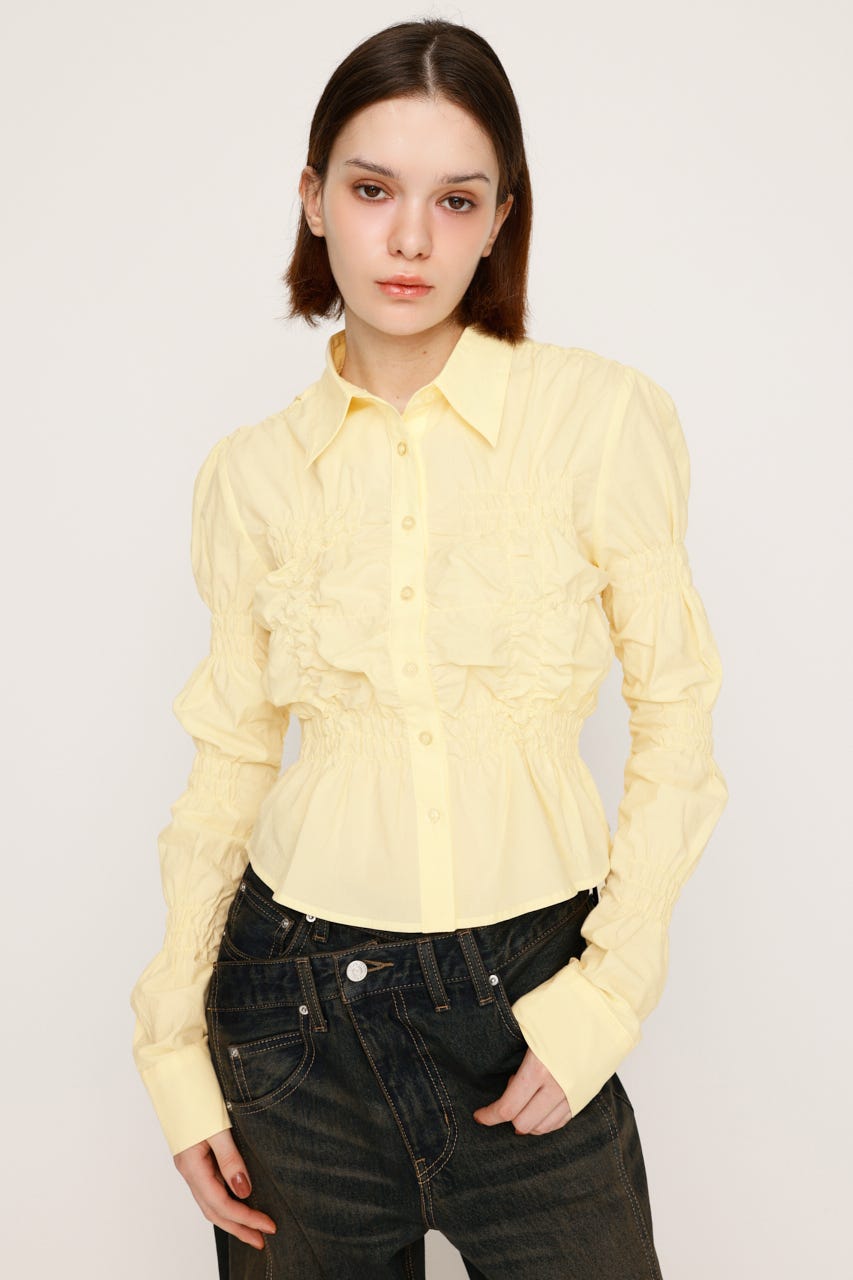 SLY | RANDOM SHIRRING トップス (シャツ・ブラウス ) |SHEL