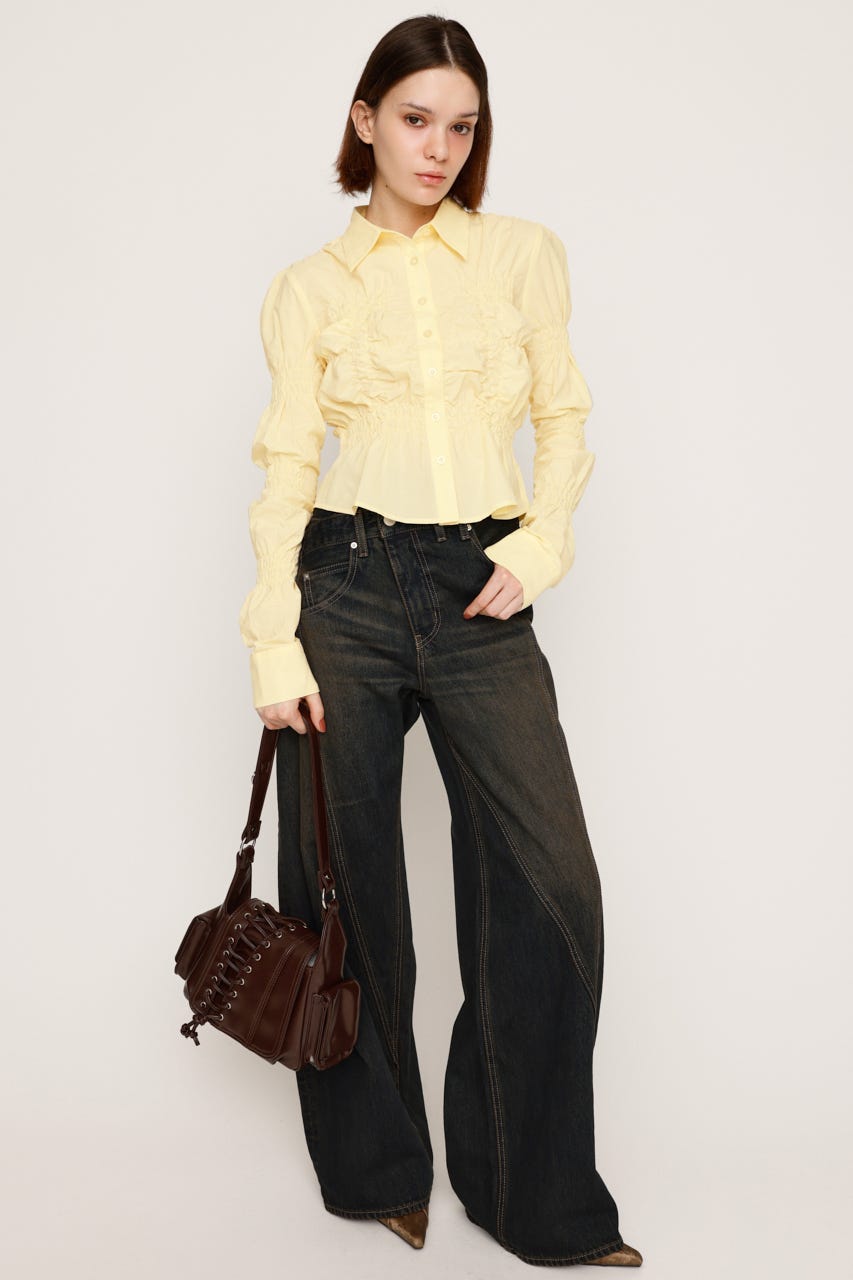 SLY | RANDOM SHIRRING トップス (シャツ・ブラウス ) |SHEL