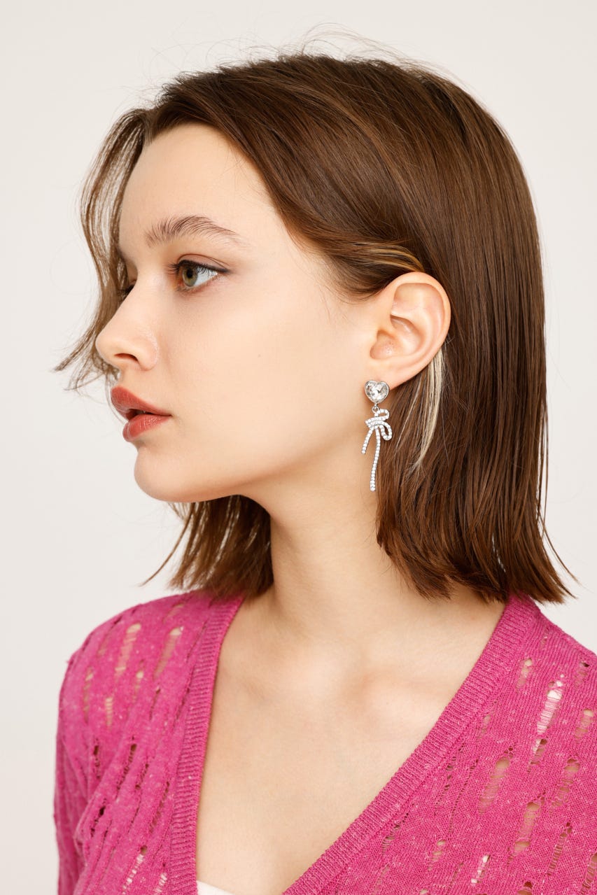 SLY | RHINESTONE HEART ピアス (ピアス・イヤリング ) |SHEL