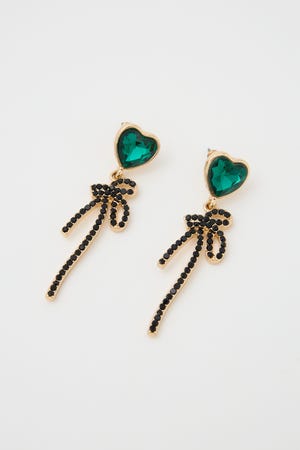 SLY | RHINESTONE HEART ピアス (ピアス・イヤリング ) |SHEL