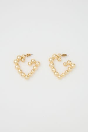 【1BUY5％OFF CAMPAIGN】HEART MOTIF HOOP ピアス