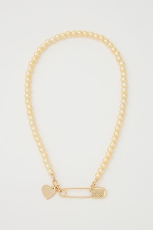 【1BUY5％OFF CAMPAIGN】F／PEARL PINS ネックレス