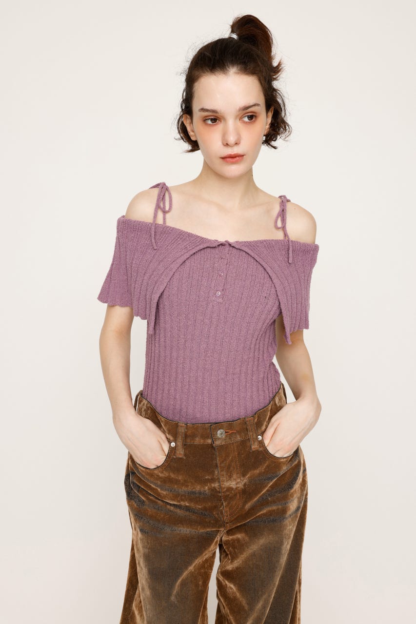 SLY | OFFSHOULDER RIB HG トップス (ニット ) |SHEL'TTER WEBSTORE