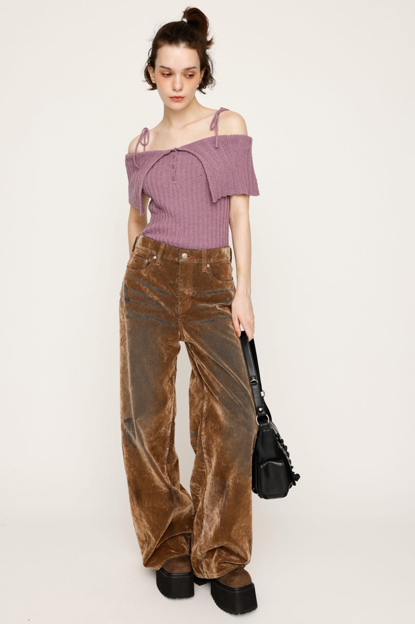 SLY | OFFSHOULDER RIB HG トップス (ニット ) |SHEL'TTER WEBSTORE