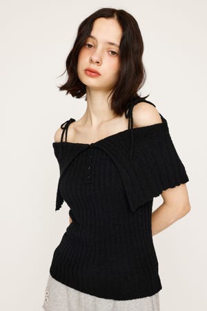 【MARINE SERRE】ボディシェルター オフショルダー トップ オフショルダー MARINE SERRE(マリーンセル) レディース - 海外