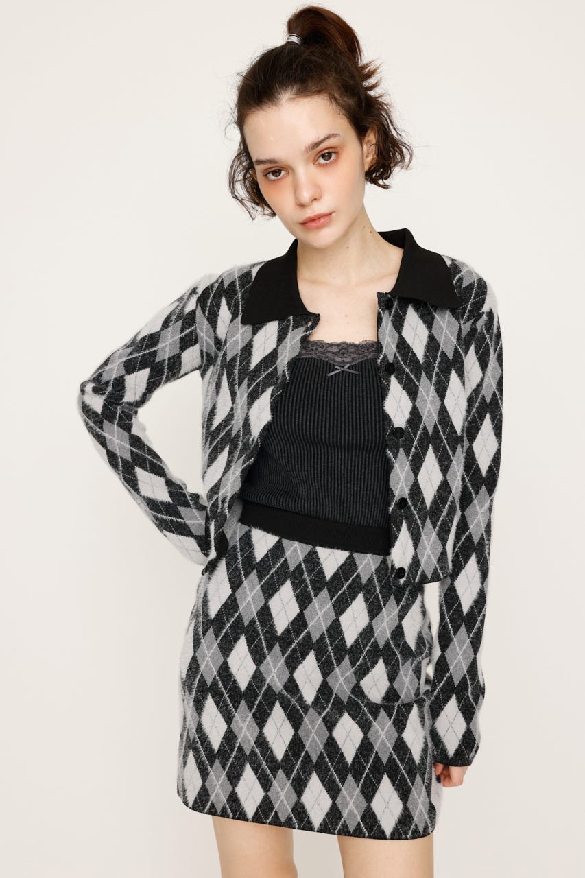 scl*出品は7月中旬迄ページ SLY | ARGYLE CHECK HG POLO シャツ (ニット ) |SHEL'TTER WEBSTORE