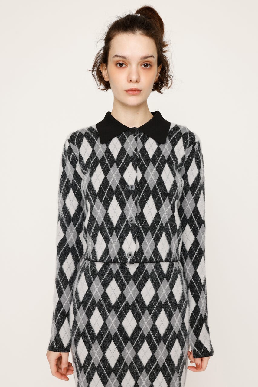 scl*出品は7月中旬迄ページ SLY | ARGYLE CHECK HG POLO シャツ (ニット ) |SHEL'TTER WEBSTORE