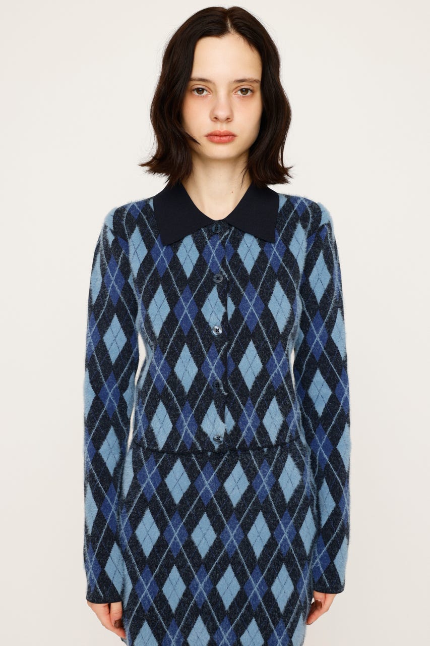 scl*出品は7月中旬迄ページ SLY | ARGYLE CHECK HG POLO シャツ (ニット ) |SHEL'TTER WEBSTORE