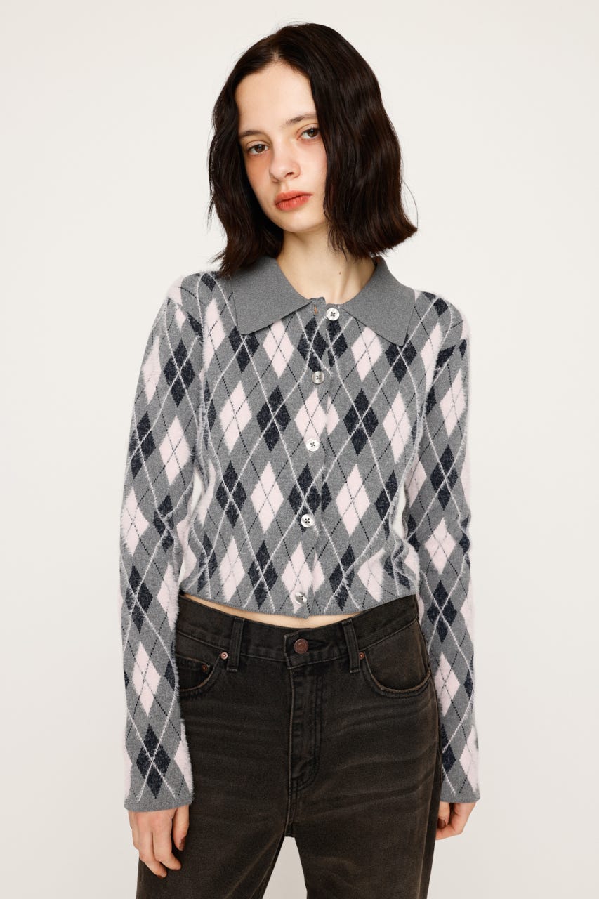 SLY | ARGYLE CHECK HG POLO シャツ (ニット ) |SHEL'TTER WEBSTORE