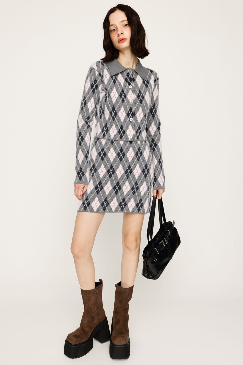 scl＊出品は７月中旬迄ページ SLY | ARGYLE CHECK HG POLO シャツ (ニット ) |SHEL'TTER WEBSTORE