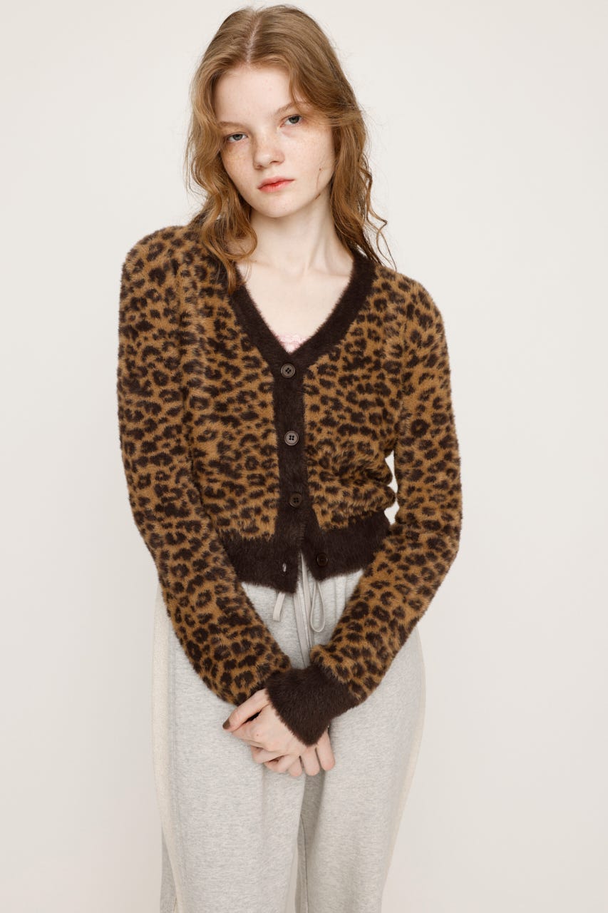 SLY | 【LIMITED ITEM】MINI SHAGGY V／N カーディガン