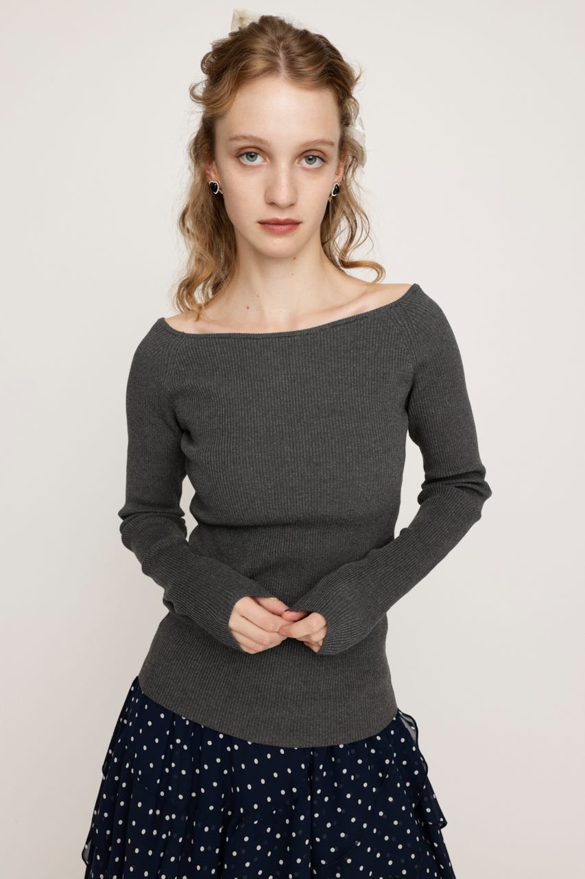 ドロップコレクション様 SLY | HG OFFSHOULDER トップス (ニット ) |SHEL'TTER WEBSTORE