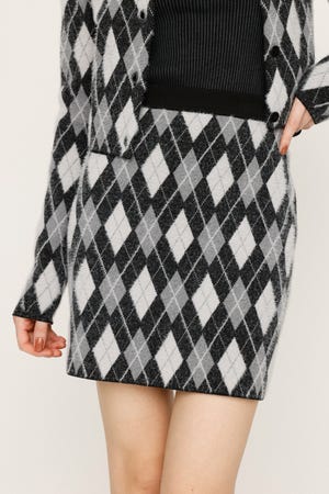 【1BUY5％OFF CAMPAIGN】ARGYLE CHECK HG ショートスカート