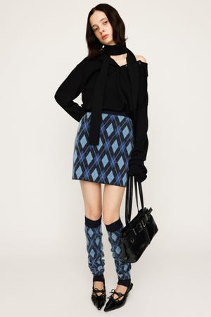 【1BUY5％OFF CAMPAIGN】ARGYLE CHECK HG ショートスカート