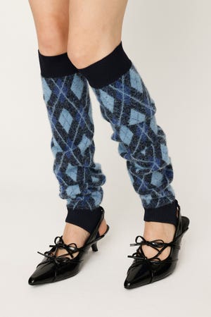 ARGYLE CHECK HG LEG WARMER