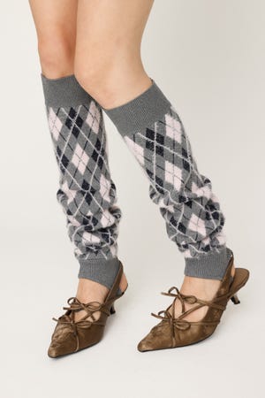 ARGYLE CHECK HG LEG WARMER