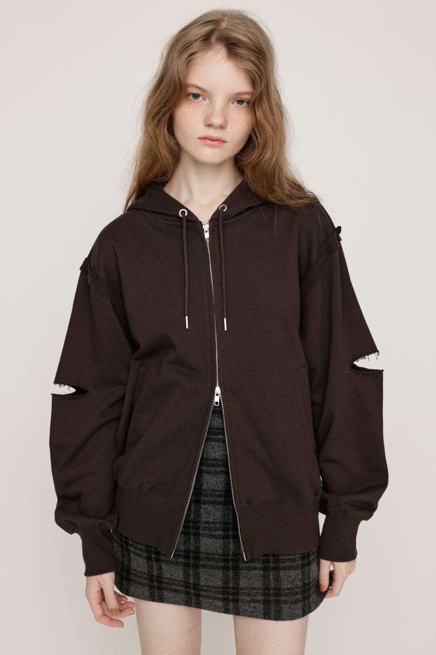 SLY | SLIT ZIP SW パーカー (スウェット・パーカー ) |SHEL