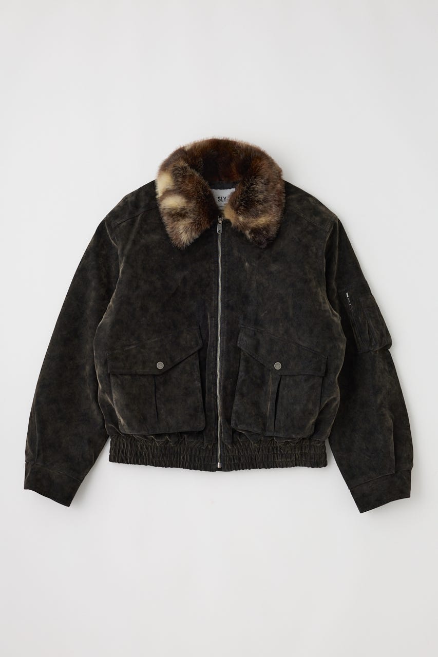 【ノベ】MARBLE FUR COLLAR Multi_1 FREE