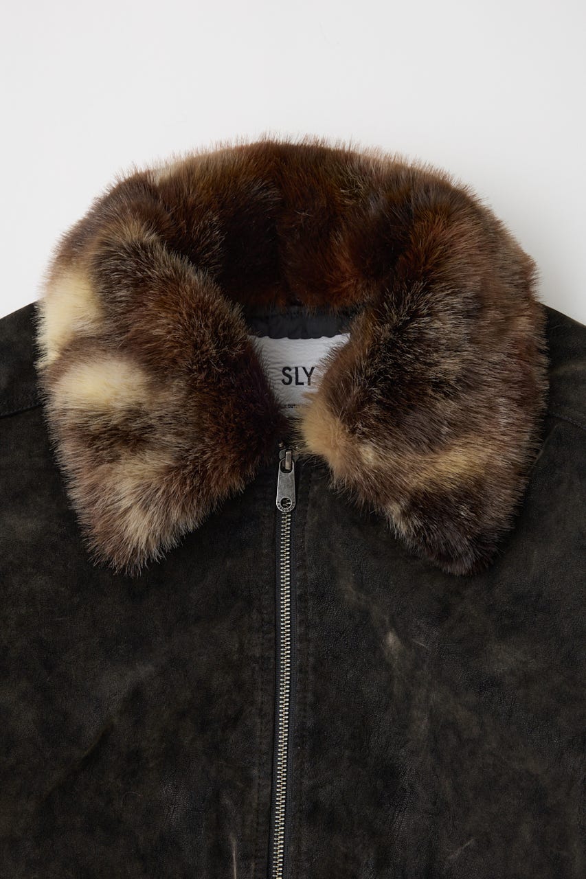 【ノベ】MARBLE FUR COLLAR Multi_1 FREE