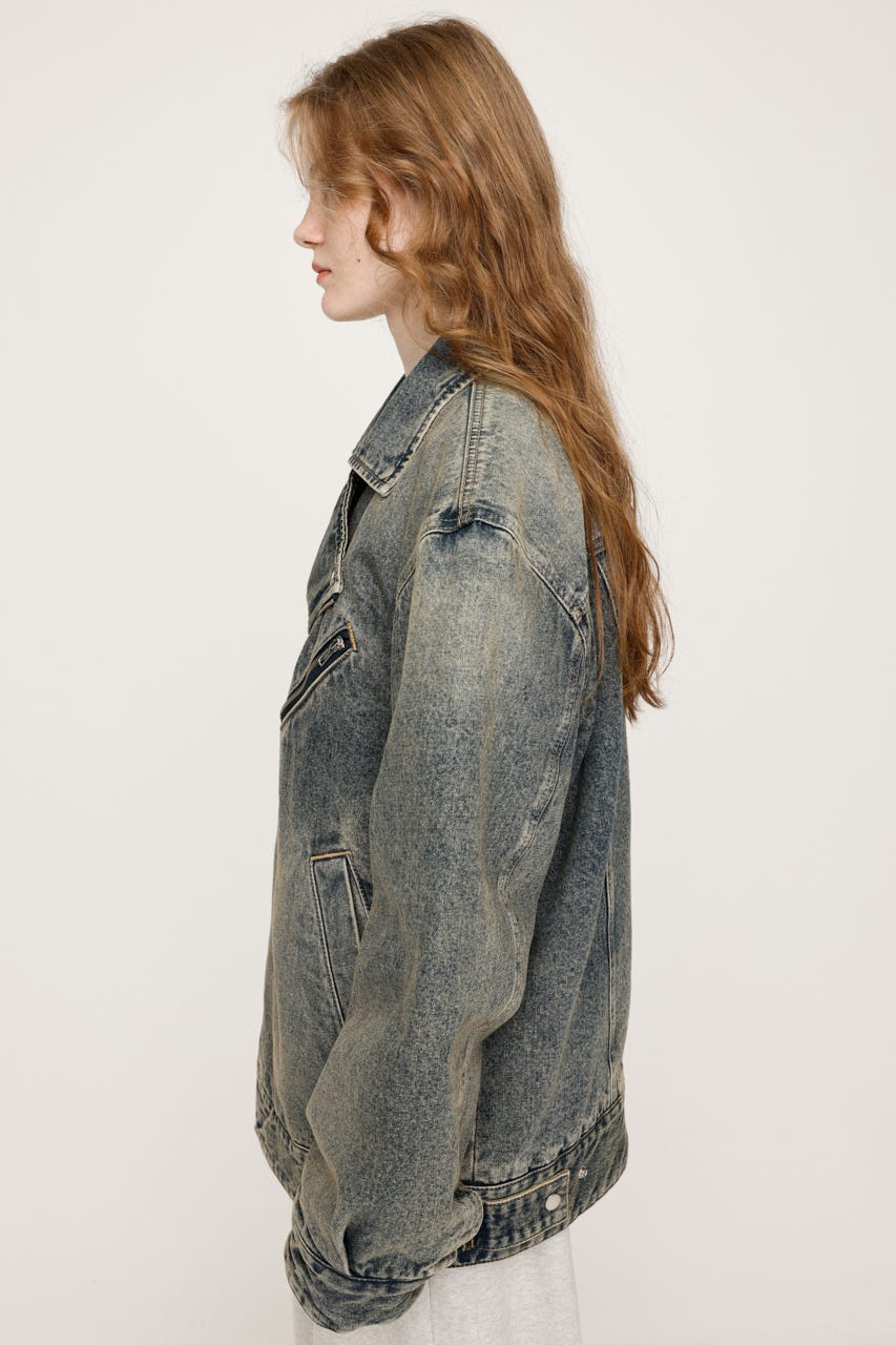 SLY デニムジャケット SLY | FRONT ZIP DENIM ブルゾン (デニムジャケット ) |SHEL