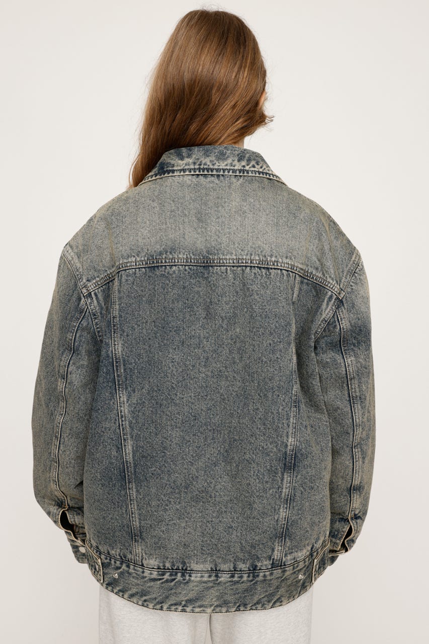 バーガンディ レザーデニムジャケット USA製 80s Levi's 70608-0216 Boa Lined Denim Jacket 青 38R