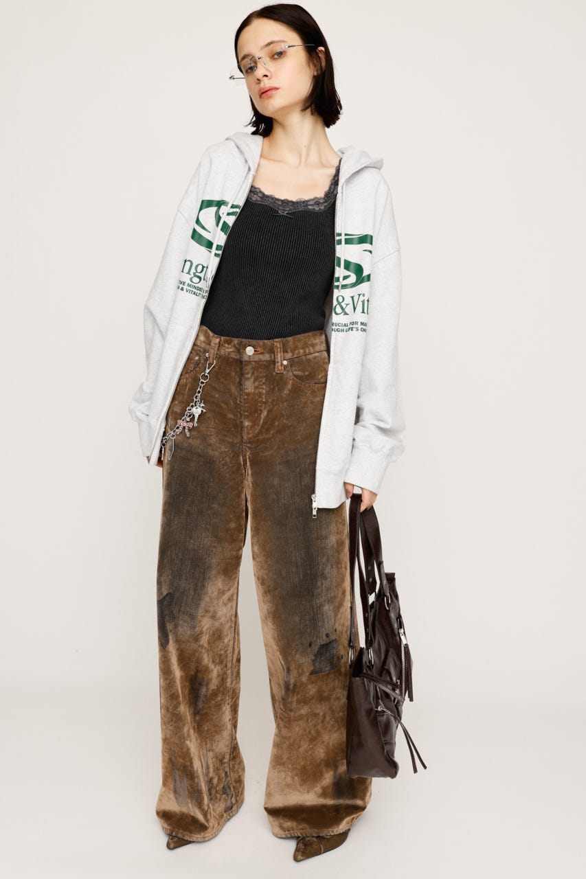 SLY | L／W VINTAGE FLOCKY DENIM パンツ (ストレート ) |SHEL