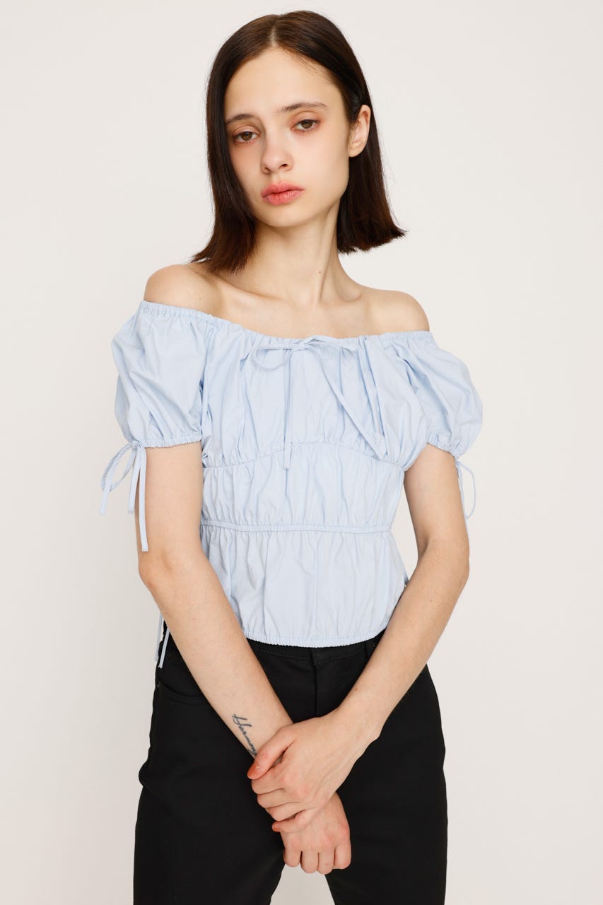 SLY GATHER RIBBON ブラウス SLY | FRONT RIBBON GATHER ブラウス (シャツ・ブラウス ) |SHEL