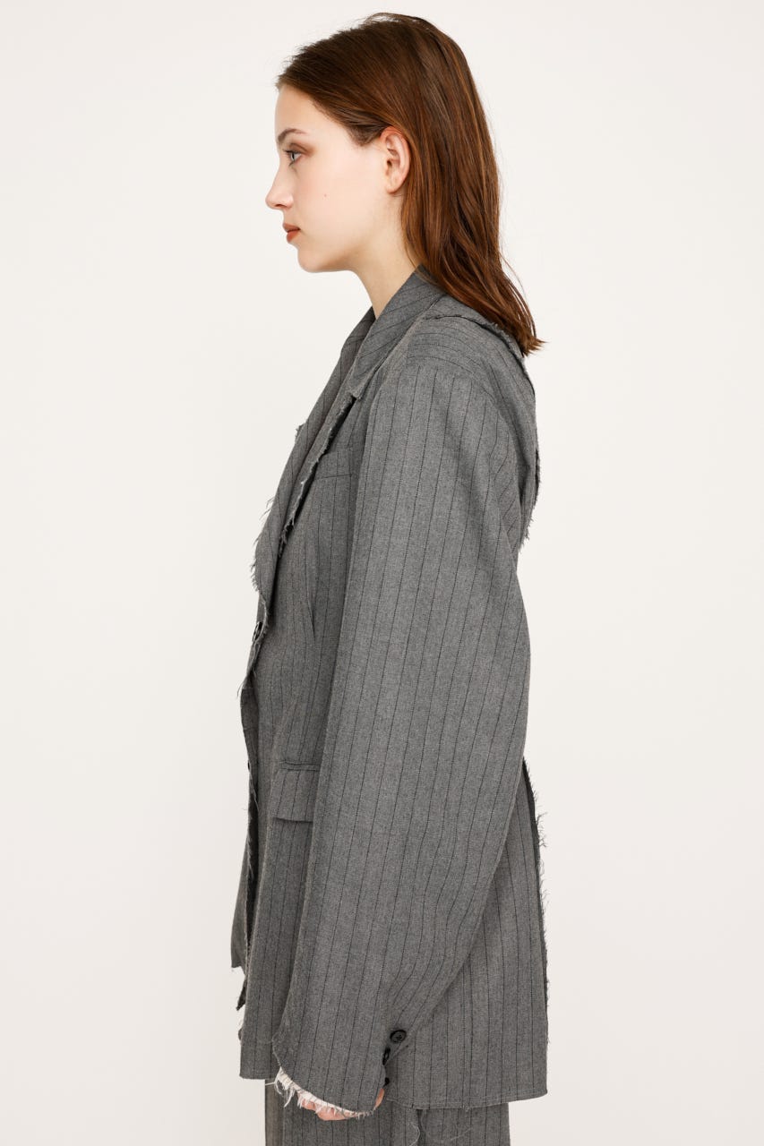 SLY スライ ウエスト ギャザー テイラー ジャケット グレー SLY（スライ）の「【セットアップ可】WAIST GATHER TAILOR JK
