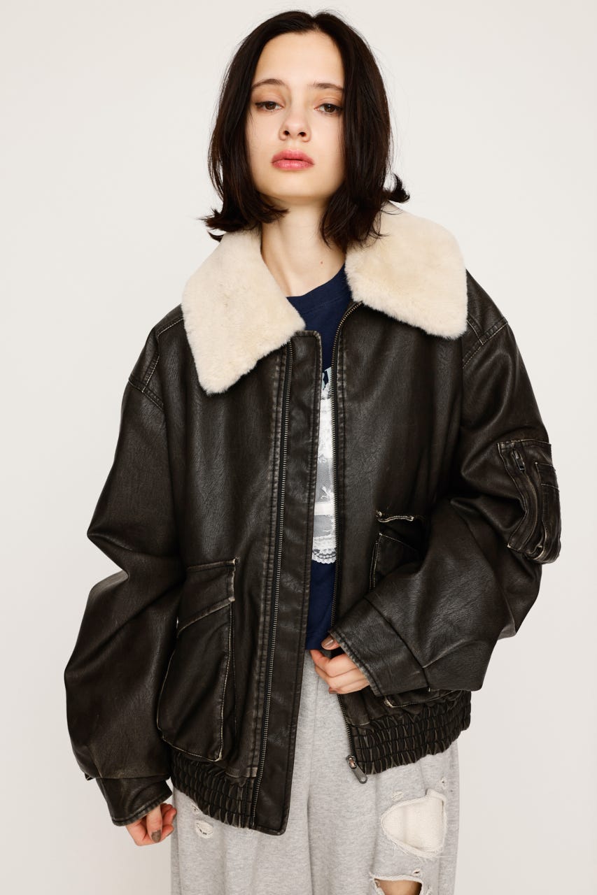 SLY ファーコート FREEサイズ ボンバー SLY ファーコート FREEサイズ ボンバー 限定品 』SLY スライ