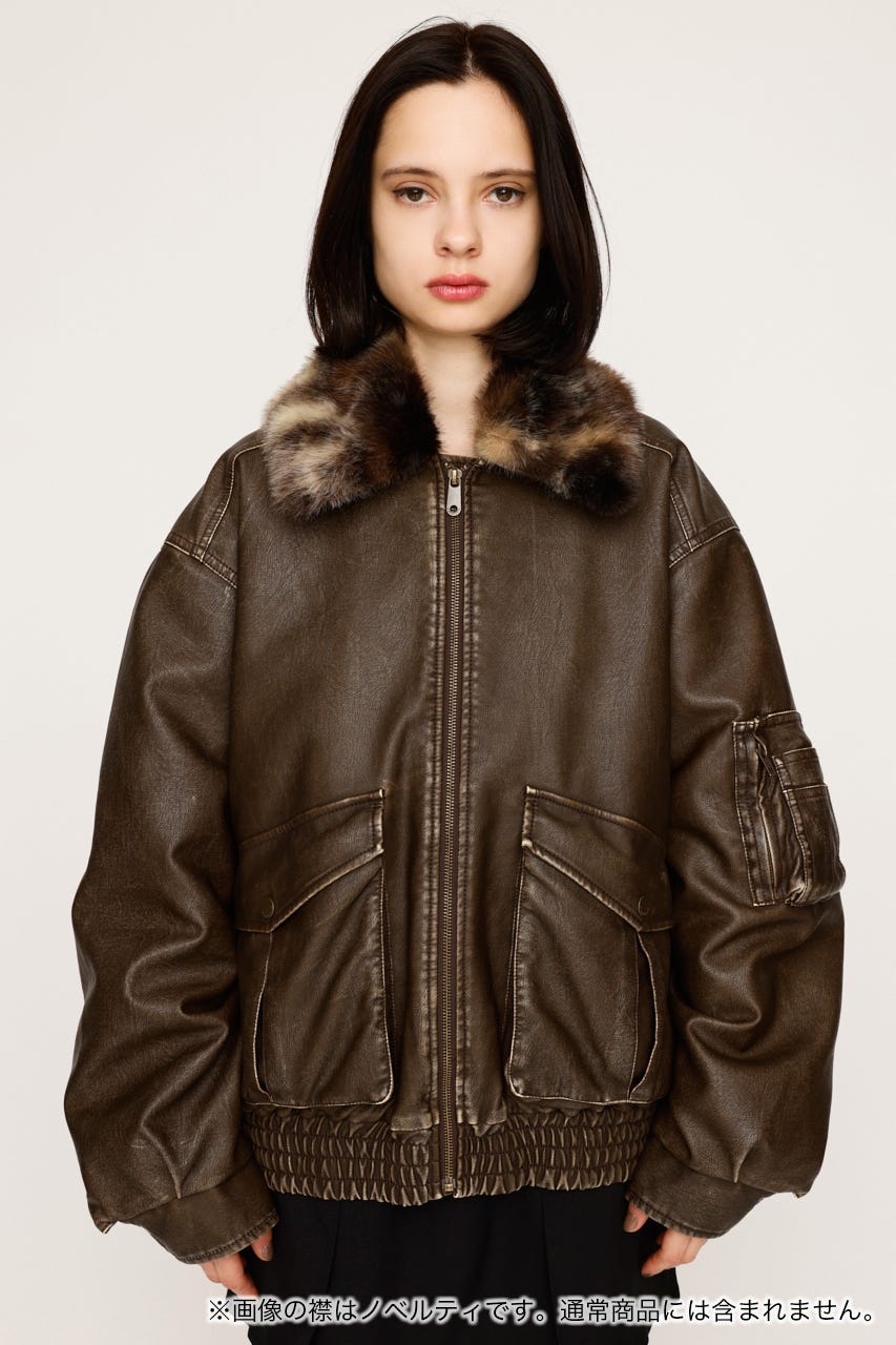 Sly レザージャケット　ファー SLY | 【完売カラーの再販予約スタート！】WASHED PUFFER