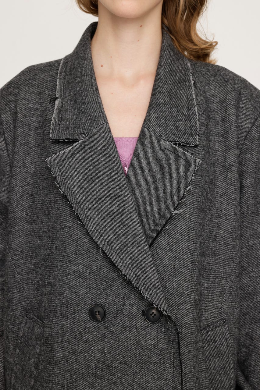 CUT OFF LONG コート BLK FREE