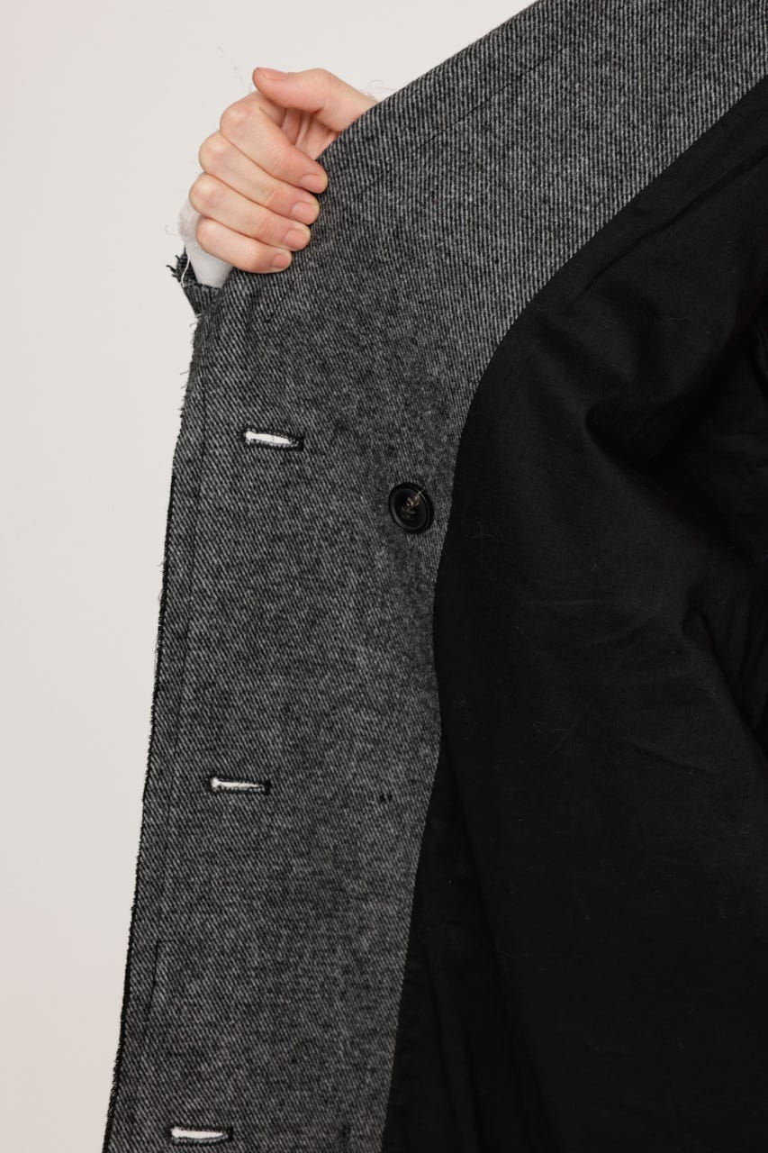 CUT OFF LONG コート BLK FREE