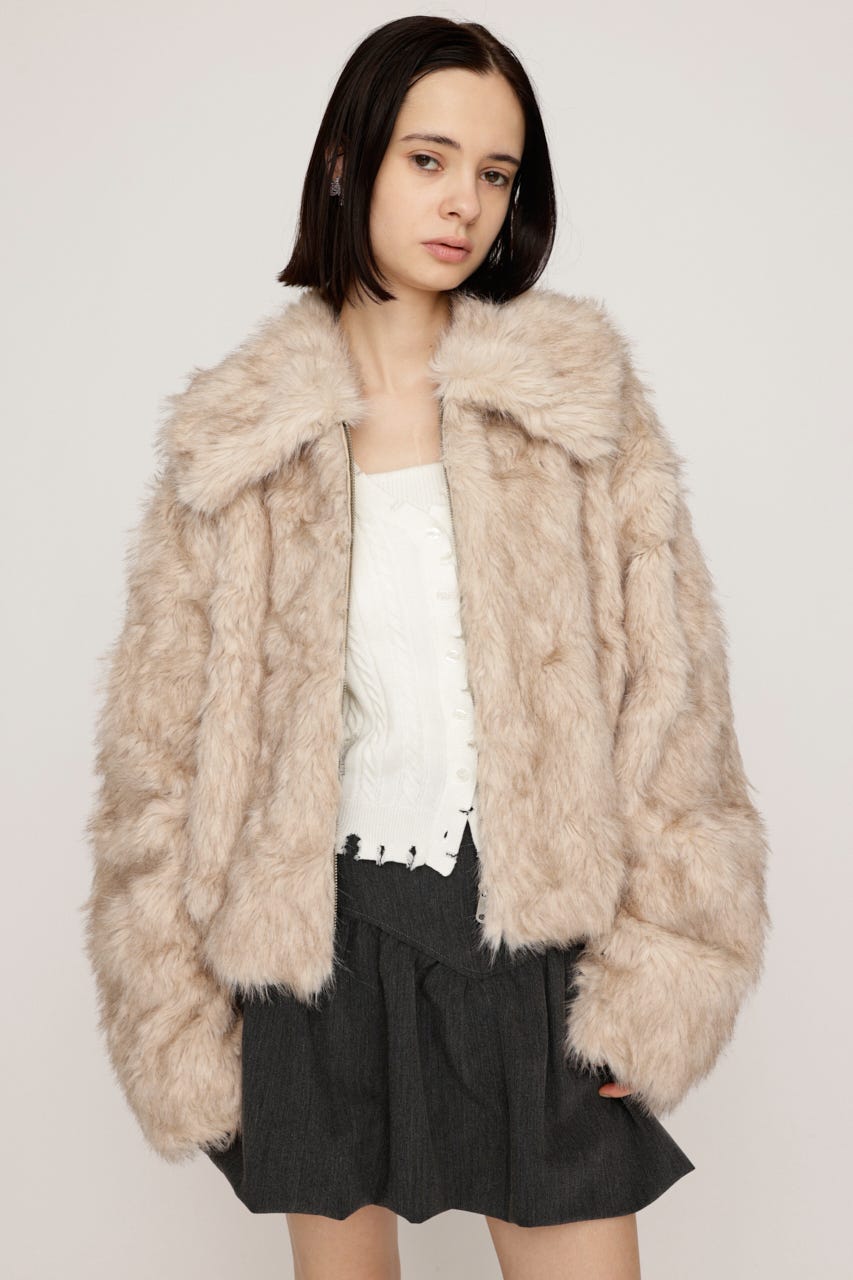 SLY ファーコート SLY | 【LIMITED ITEM】BIG COLLAR FUR S／コート (コート