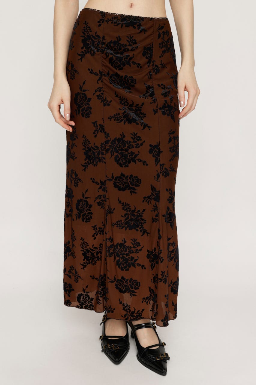 SLY | SHEER FLOWER FLARE スカート (スカート(ロング) ) |SHEL