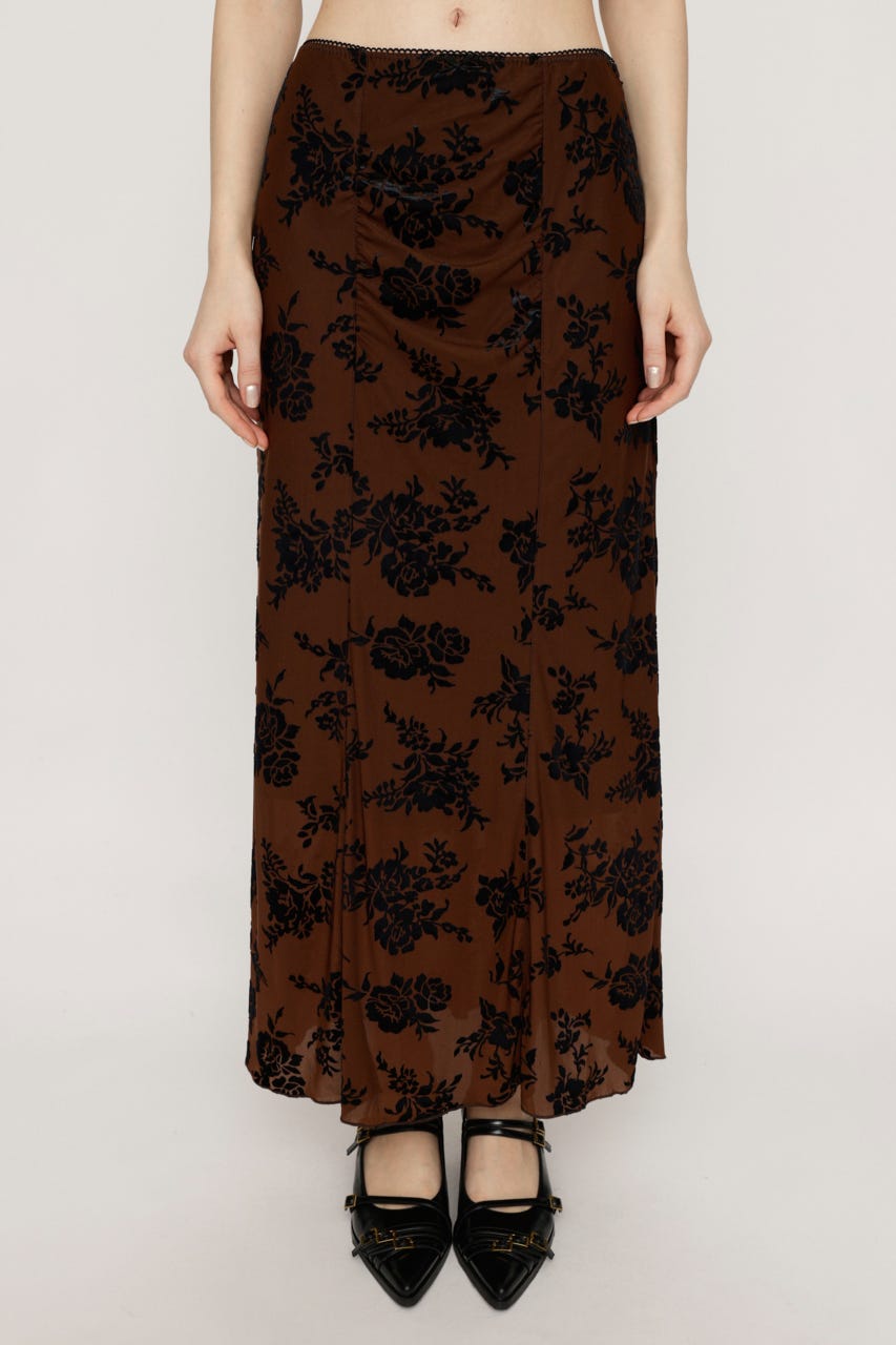 SLYフレアスカート SLY | SHEER FLOWER FLARE スカート (スカート(ロング) ) |SHEL