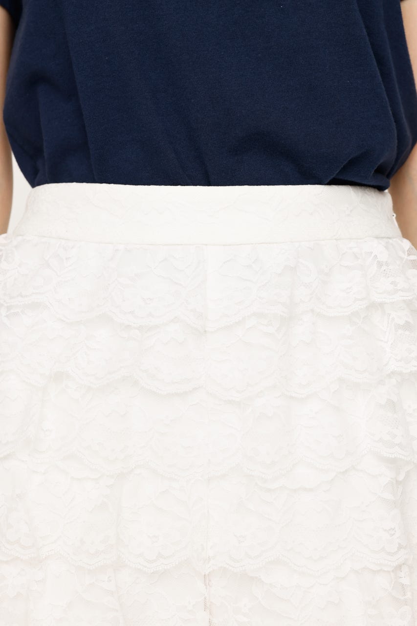 FRILL LACE S/PT フリル レース ショートパンツ 秋服 夏服 黒 SLY スラックス パンツ FRILL LACE S/PT フリル レース ショート