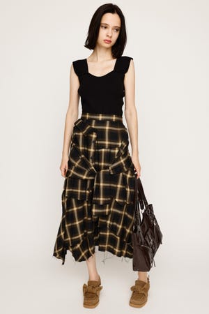 新品未使用タグ付☆SLY　REMAKE LIKE LACE CHECK スカート SLY | REMAKE LIKE LACE CHECK スカート (スカート(ロング