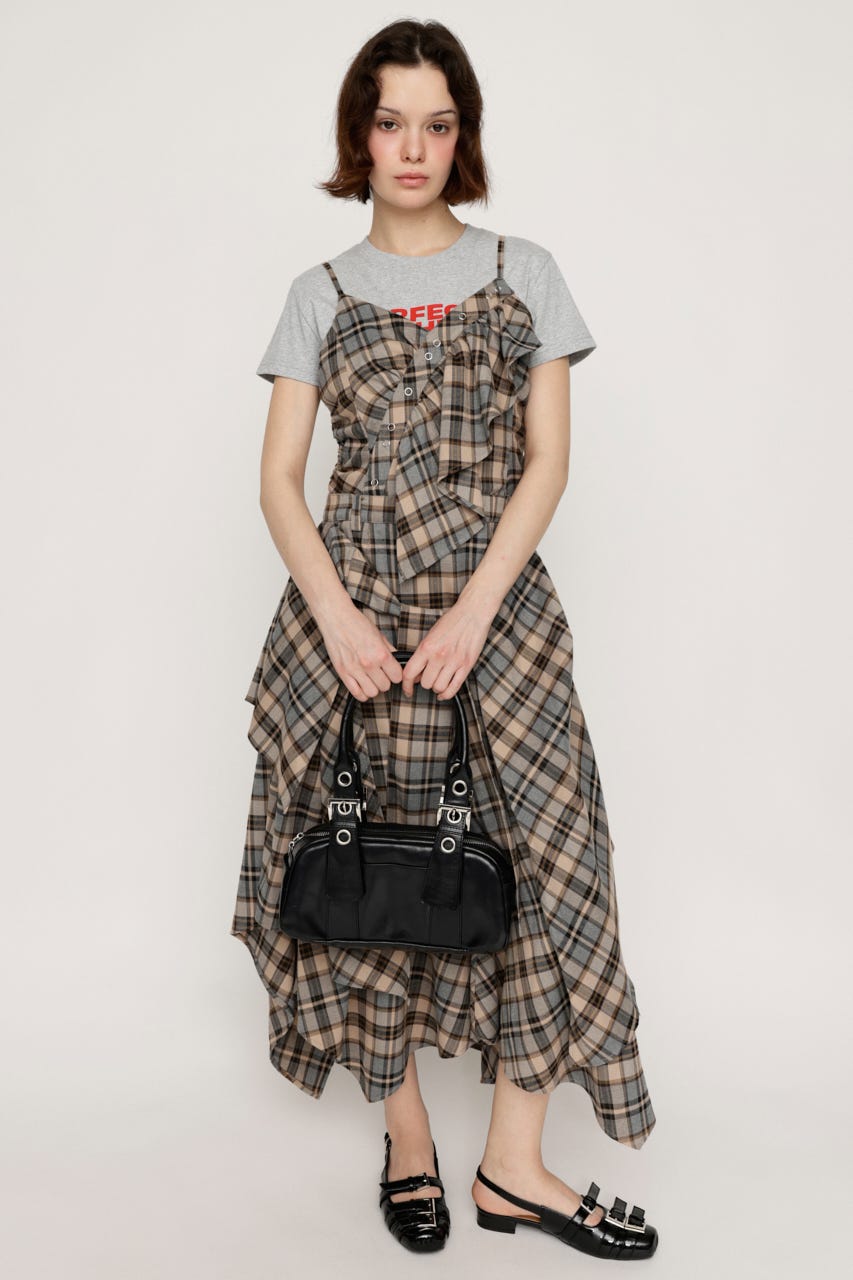 ワンピース hem tiered volume sleeveembroideryOP SLY | ASYMMETRY HEM CAMI ロングワンピース (ワンピース(ロング