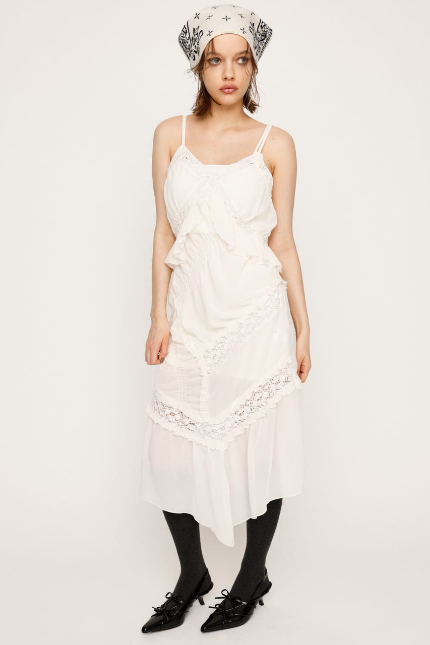 ワンピース Sheer Pleats Cami Dress SLY ワンピース SHEER CAMI ZIP DRESS シアー キャミ ジップ