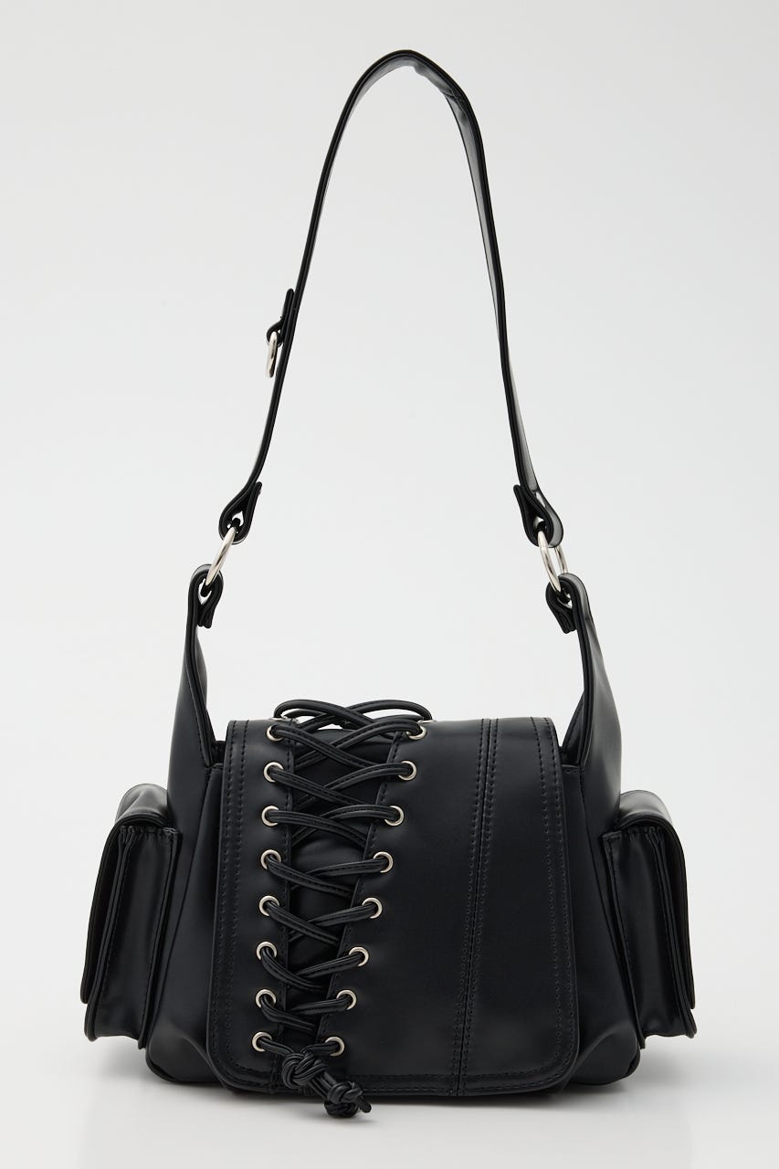 【最終値下げ】SLY 黒 ビッグポケットショルダーバッグ SLY（スライ）の「【再入荷】BIG POCKET SHOULDER BAG ビッグ