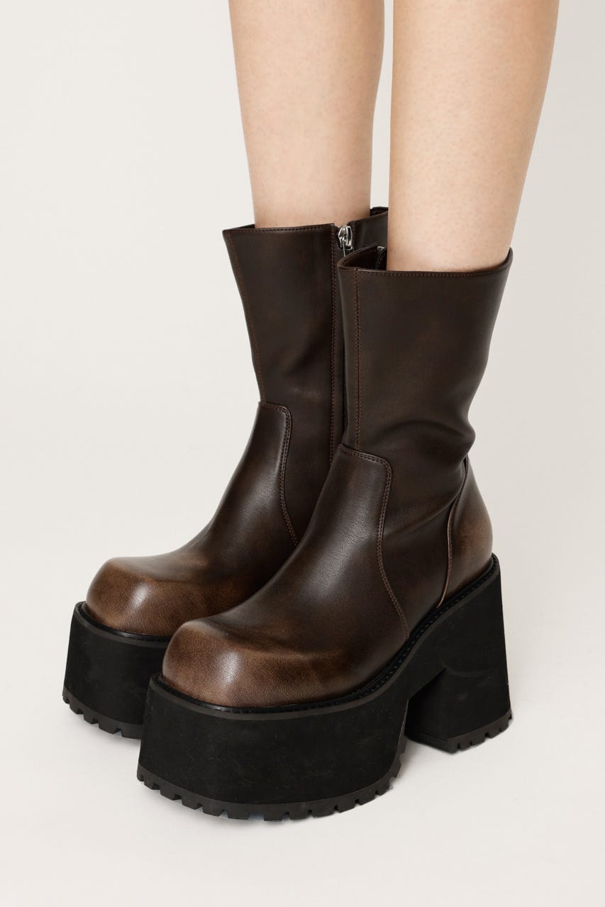 SLY ブーツ 厚底 SLY ブーツ COLOR SOLE SHORT BOOTS カラー ソール ショート