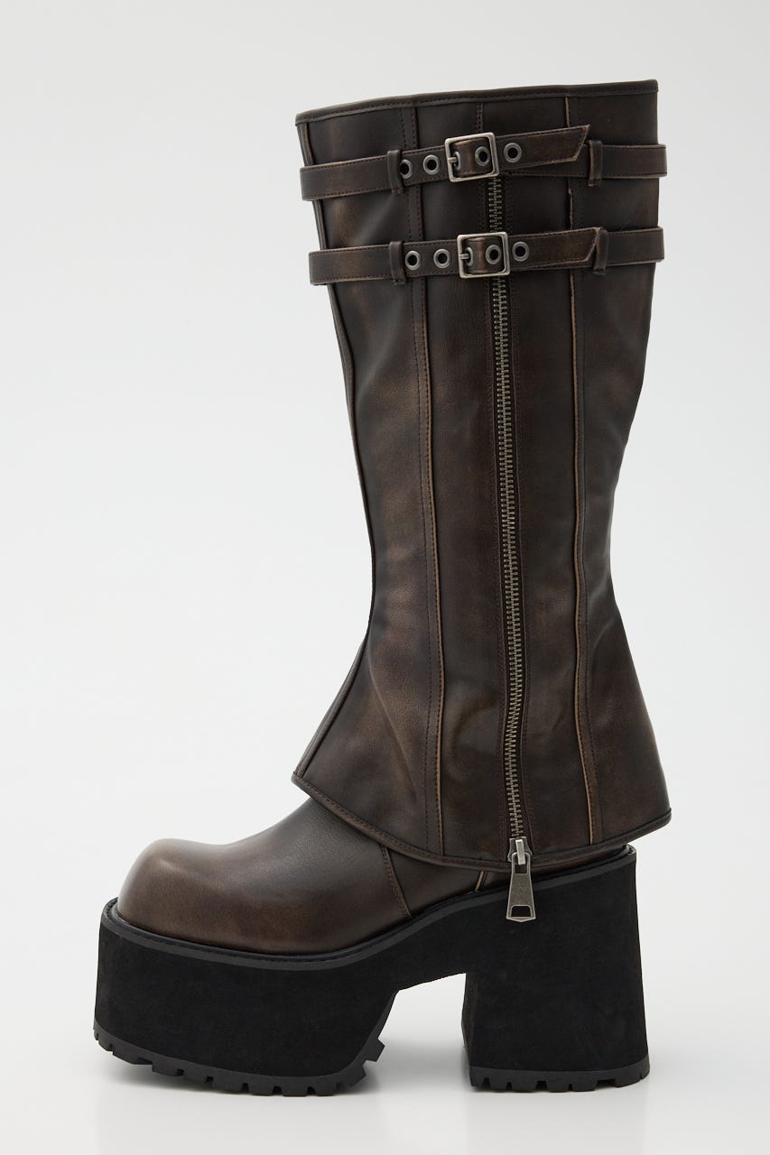 CHUNK SOLE KNEE ブーツ／スライ（SLY） SLY（スライ）の「CHUNK SOLE KNEE BOOTS チャンクソール