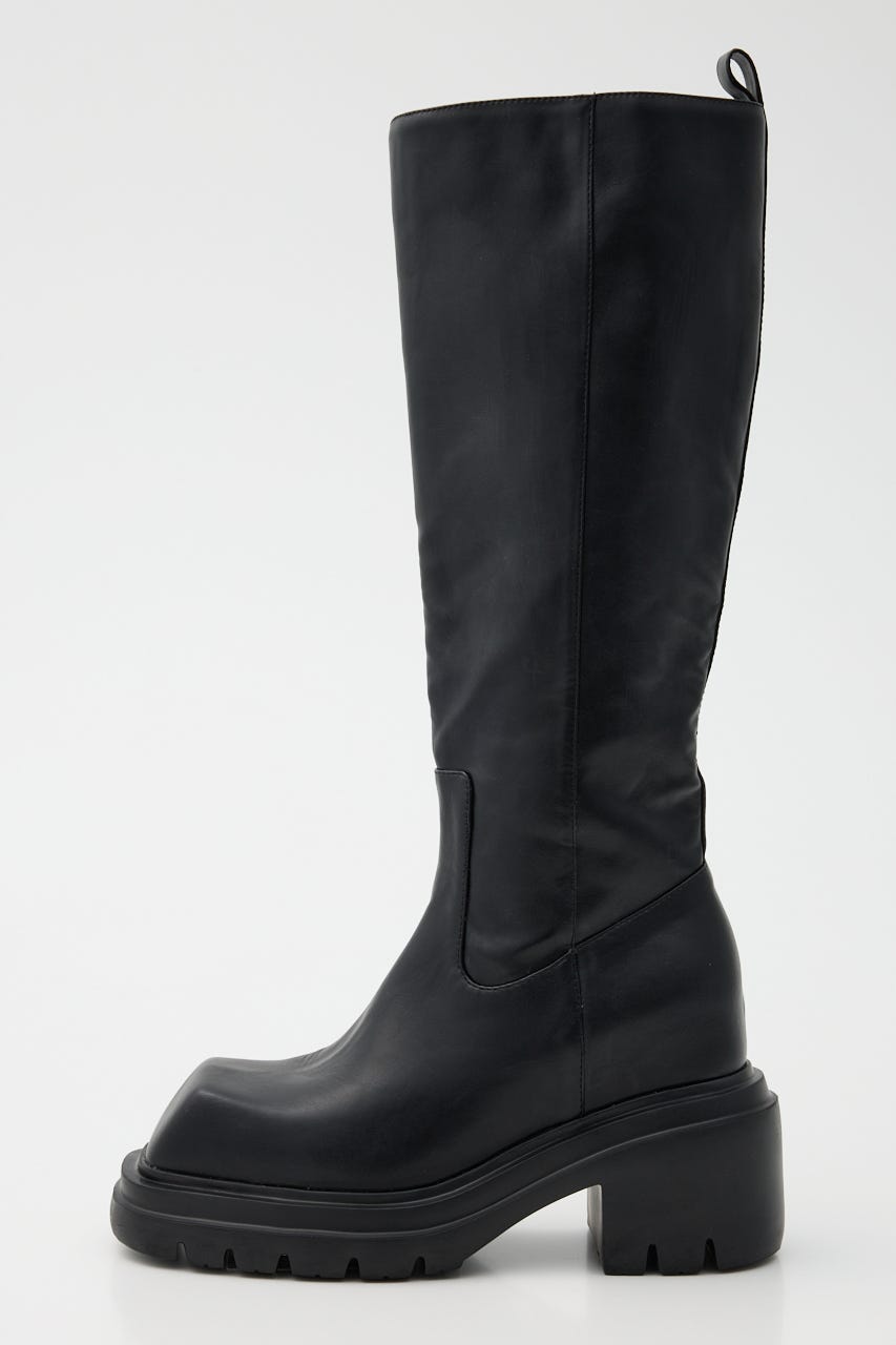 SLY | 【SNSで話題の美脚チートブーツ！】SQUARE TOE KNEE