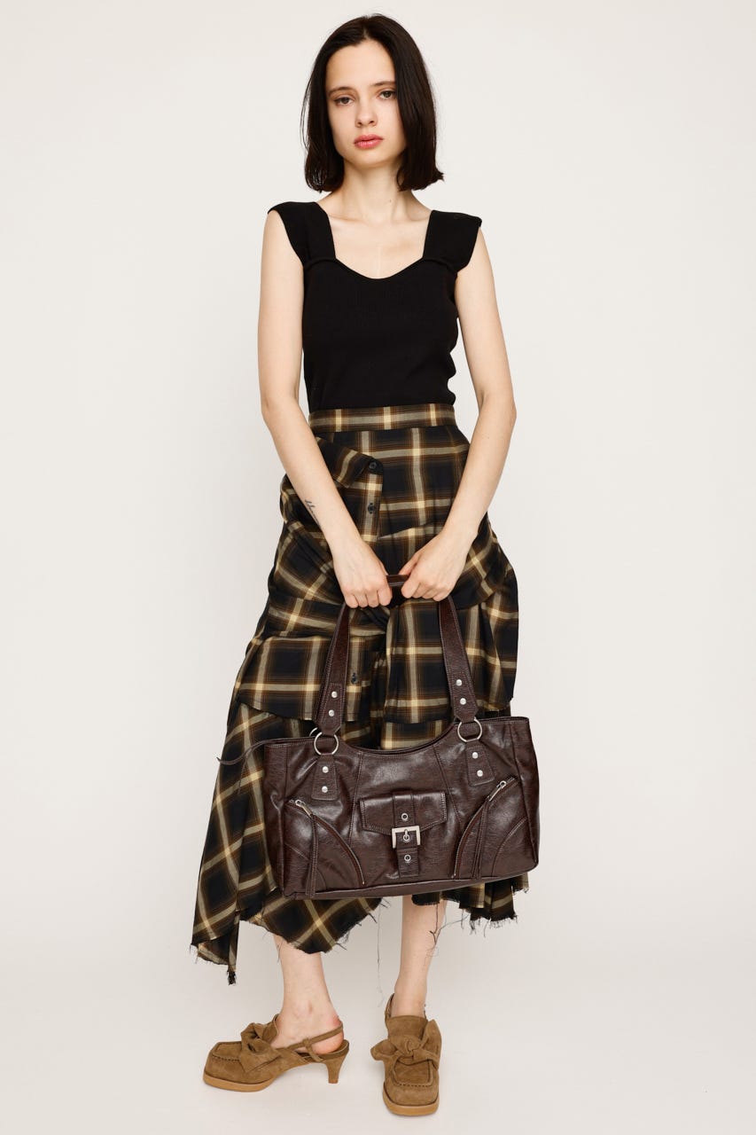 ズラーさん★ SLY | SQUARE NECK KNIT TANK (タンクトップ ) |SHEL'TTER WEBSTORE