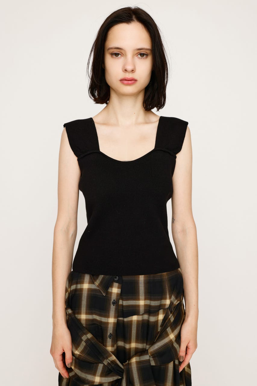 SLY | SQUARE NECK KNIT TANK (タンクトップ ) |SHEL'TTER WEBSTORE