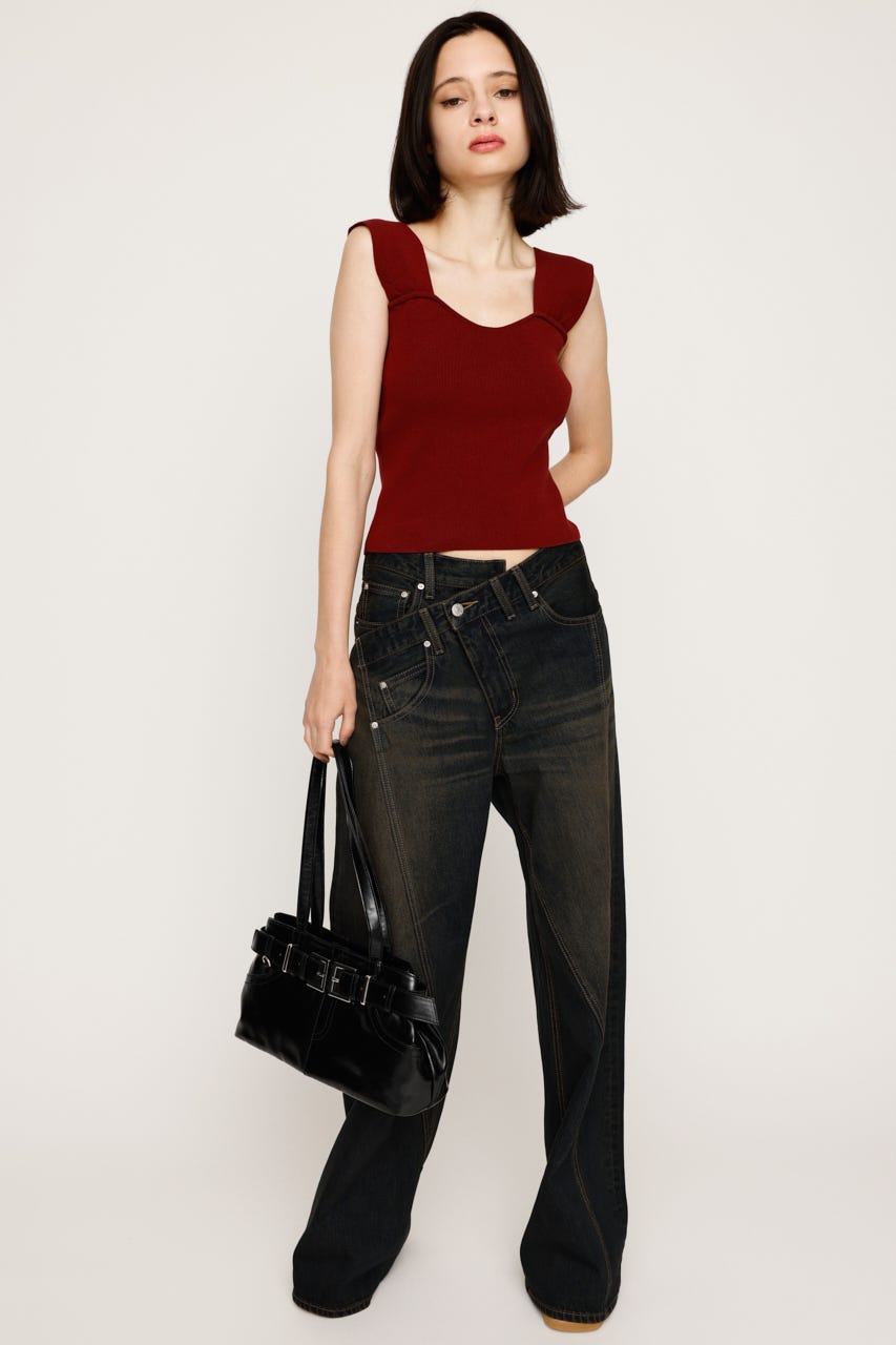 SLY | SQUARE NECK KNIT TANK (タンクトップ ) |SHEL'TTER WEBSTORE