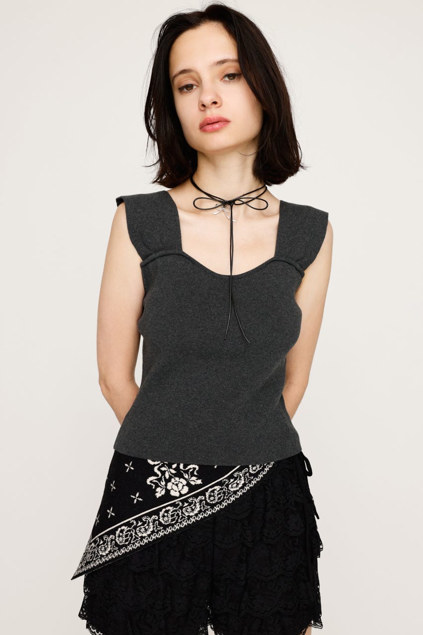 SLY | SQUARE NECK KNIT TANK (タンクトップ ) |SHEL'TTER WEBSTORE