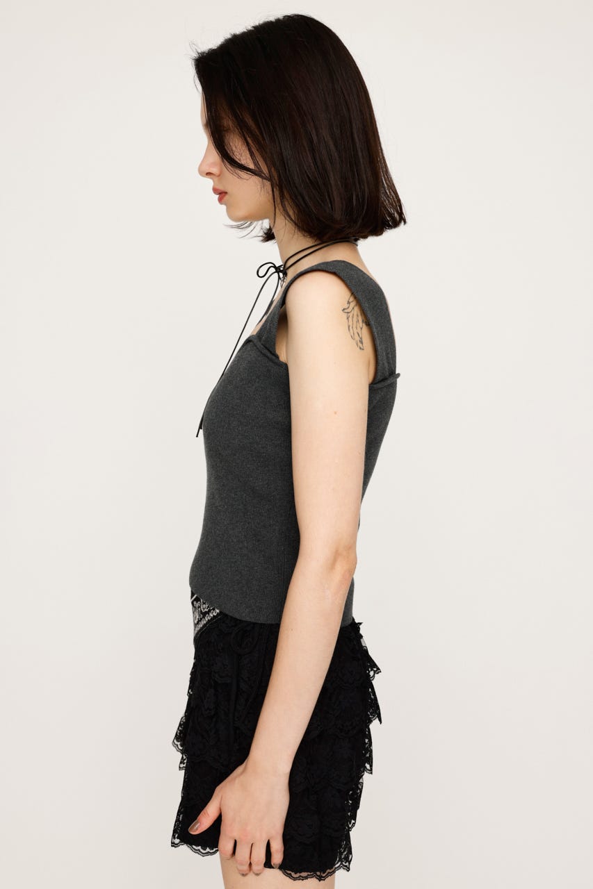 トップス knym. SLY | SQUARE NECK KNIT TANK (タンクトップ ) |SHEL'TTER WEBSTORE