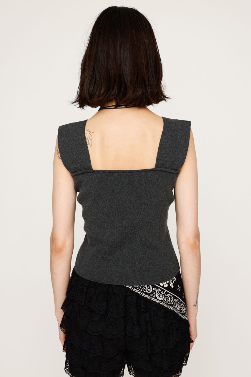 SLY | SQUARE NECK KNIT TANK (タンクトップ ) |SHEL'TTER WEBSTORE